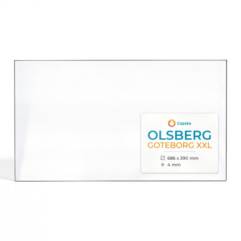 Olsberg GOTEBORG XXL Glas - Rechteck Kaminglas für Kaminofen