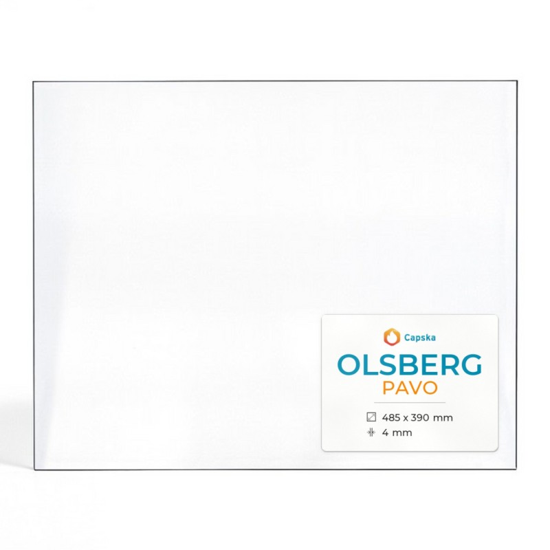 Olsberg PAVO Glas - Rechteck Kaminglas für Kaminofen