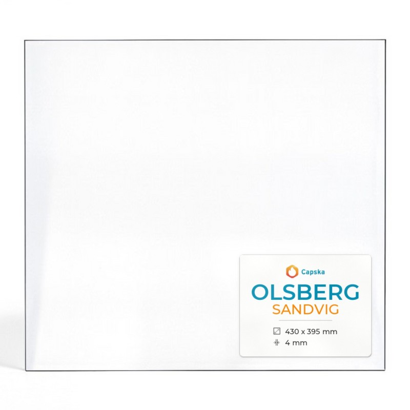 Olsberg SANDVIG Glas - Rechteck Kaminglas für Kaminofen