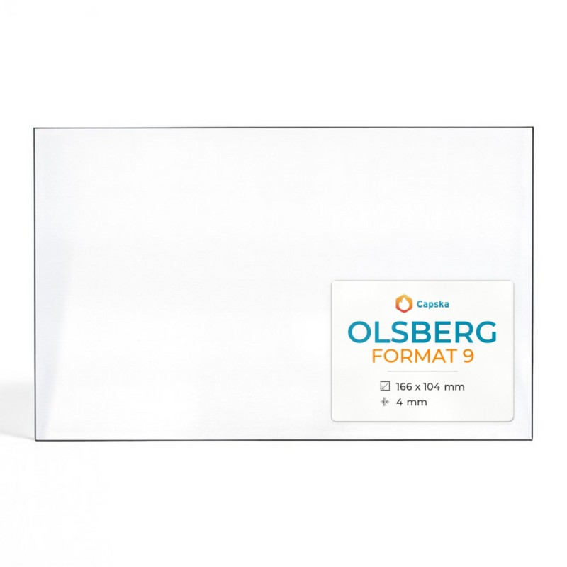 Olsberg FORMAT 9 Glas - Rechteck Kaminglas für Kaminofen