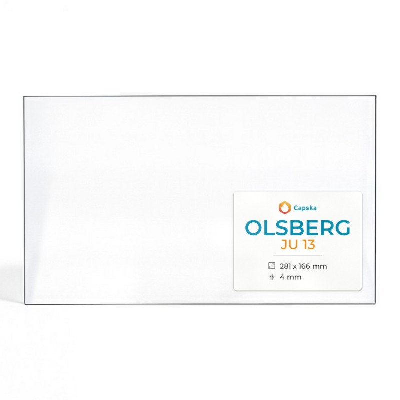 Olsberg JU 13 Glas - Rechteck Kaminglas für Kaminofen