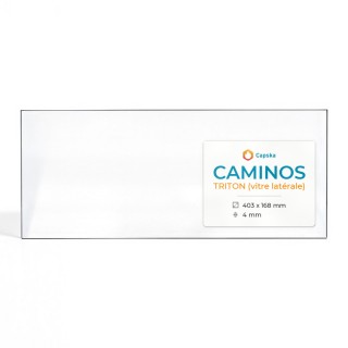 Caminos TRITON Glas - Rechteck Seitlich Kaminglas für Kaminofen