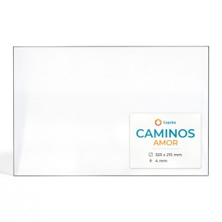 Caminos AMOR Glas - Rechteck Kaminglas für Kaminofen