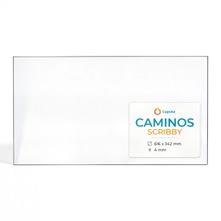 Caminos SCRIBBY Glas - Rechteck Kaminglas für Kaminofen