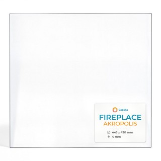 Verre de cheminée AKROPOLIS - Verre de foyer rectangle pour poêle
