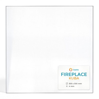 Fireplace KUBA Glass Panel - Rectangular for Wood Burning Stove