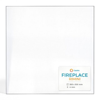 Fireplace RIMINI Glass Panel - Rectangular for Wood Burning Stove