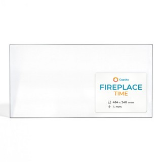 Vetro Fireplace TIME - Vetro Rettangolo per stufa a legna