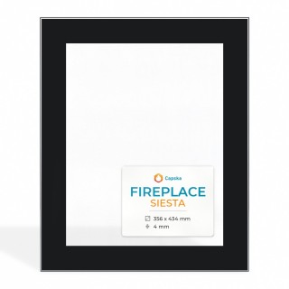 Fireplace SIESTA Glass - Rectangular Screen-printed Panel
