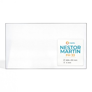Kaminglas Nestor Martin FH 33 - Rechteckiges Glas für Kaminofen