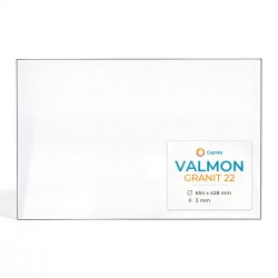 Vitre Valmon GRANIT 22 - Verre Rectangle pour insert