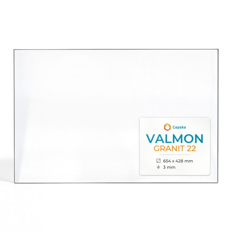 Vitre Valmon GRANIT 22 - Verre Rectangle pour insert