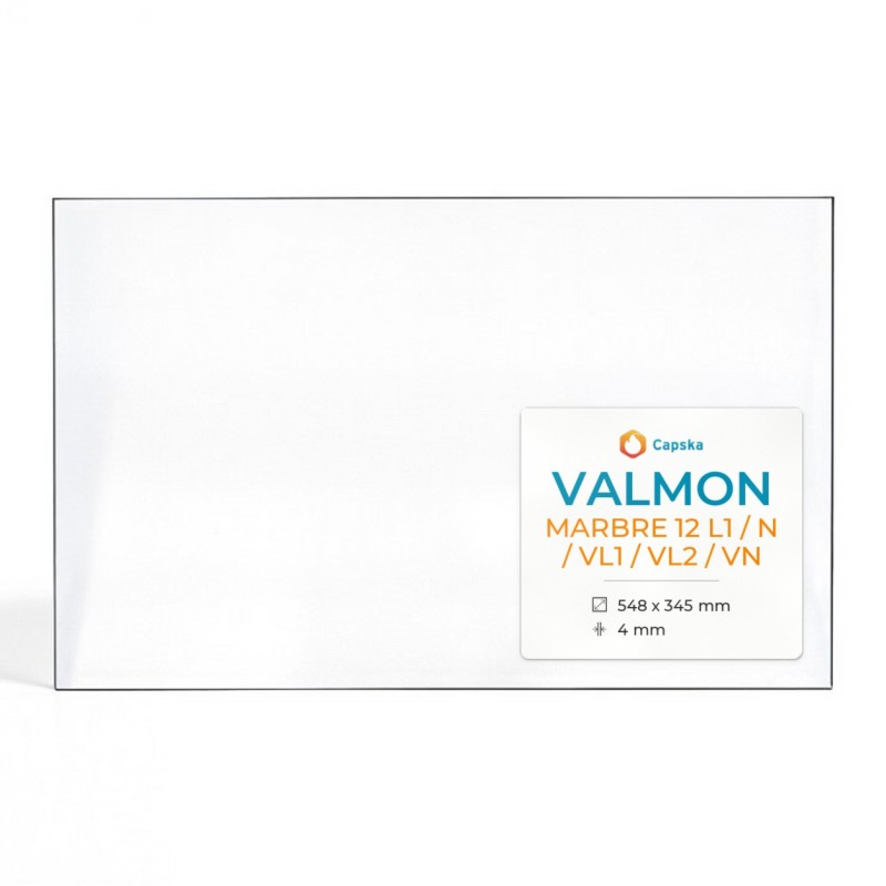 Valmon MARBRE 12 Glass Panel - Fireplace Insert Accessory