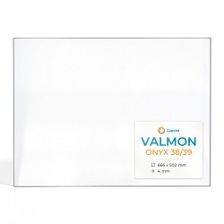 Valmon ONYX 38/39 Glas - Rechteck Kaminglas für Kaminofen