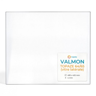 Valmon TOPAZE 64/65 Glass Side Panel - Rectangular Fireplace Insert
