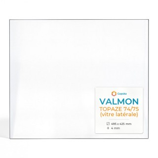 Valmon TOPAZE 74/75 Glass - Rectangular Side Panel for Fireplace Insert