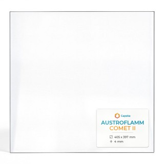 Vitre Austroflamm COMET II (sans sérigraphie) - Verre Rectangle Cintré