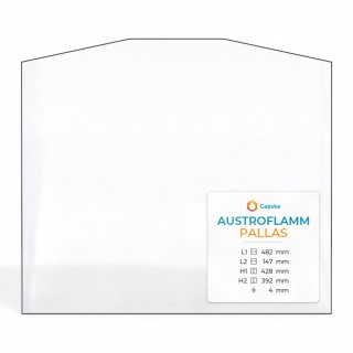 Austroflamm PALLAS Glass - 2 Cut Corners Glass Panel