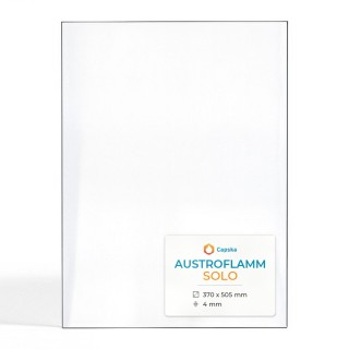 Vitre Austroflamm Solo 370x505 mm - 2 Angles Coupés - Capska