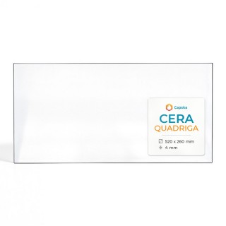 Cera QUADRIGA Glas - Rechteck Kaminglas für Kaminofen