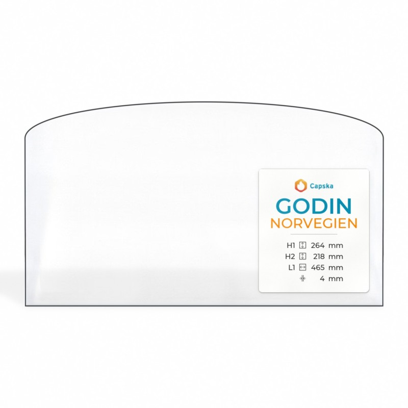 Godin NORVEGIEN Glass Panel for Wood Burning Stove