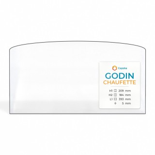 Godin CHAUFETTE Glass Panel - Arched Rectangle for Wood Burning Stove
