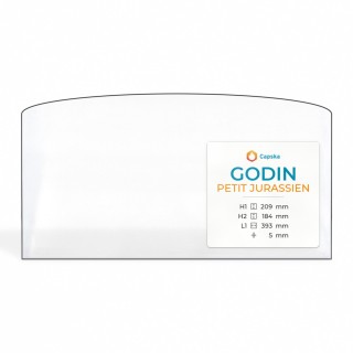 Vitre Godin PETIT JURASSIEN - Verre Rectangle cintré pour poêle à bois