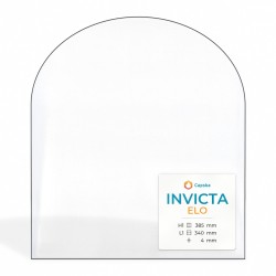 Vetro Invicta ELO M - Vetro Rettangolo con arco per stufa a legna