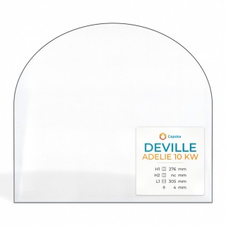 Vitre Deville ADELIE 10 KW - Verre Rectangle cintré pour poêle à bois
