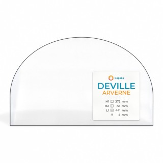 Vitre Deville ARVERNE - Verre Rectangle cintré pour poêle à bois