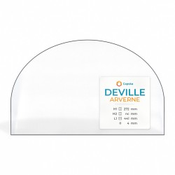 Vitre Deville ARVERNE - Verre Rectangle cintré pour poêle à bois
