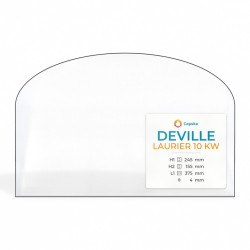 Vitre Deville LAURIER 10 KW - Verre Rectangle cintré pour poêle à bois