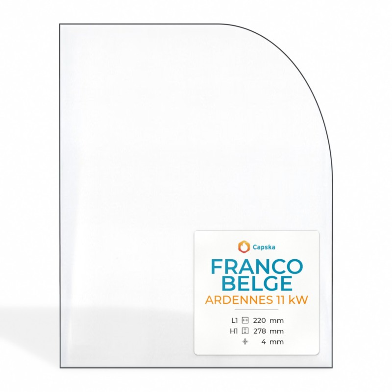 Franco Belge ARDENNES 11 kW Glass Panel - Left Side