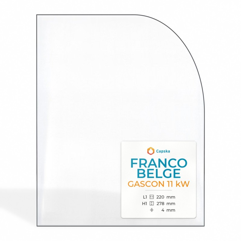 Franco Belge GASCON 11 KW Glass - Left Side Panel