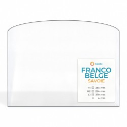 Vitre Franco Belge SAVOIE - Verre Rectangle cintré pour poêle à bois