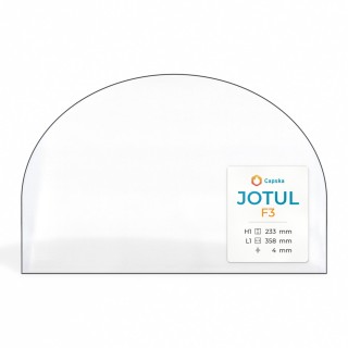 Vitre Jotul F3 - Verre Rectangle cintré pour poêle à bois