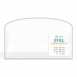 Vitre Efel HARMONY II - Verre Rectangle cintré pour poêle à bois