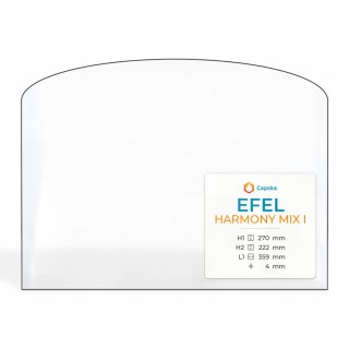 Vetro Efel HARMONY MIX I - Vetro Rettangolo con arco per stufa a legna
