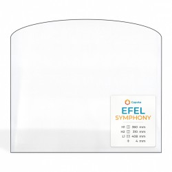Vitre Efel SYMPHONY - Verre Rectangle cintré pour poêle à bois
