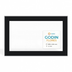 Vitre Godin FLORES - Verre Rectangle Sérigraphié pour poêle à bois