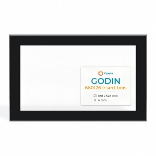 Godin 660126 INSERT BOIS Glass - Rectangular Screen-printed Panel