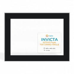 Invicta 627043 FOYER 700 GRAND ANGLE Glass - Rectangular Screen-printed glass panel for fireplace insert