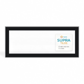 Vetro Supra TILOS (cadre noir) per stufa a legna, Pellet, Caminetti e Inserti - Capska