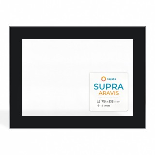 Supra ARAVIS Glass - Rectangular Screen-printed Fireplace Panel