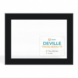 Deville 7931/32 BIJOU 77 Glass - Rectangular Screen-printed glass panel for fireplace insert