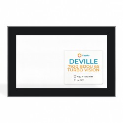 Deville 7920 BIJOU 65 TURBO VISION Glass - Rectangular glass panel for fireplace insert