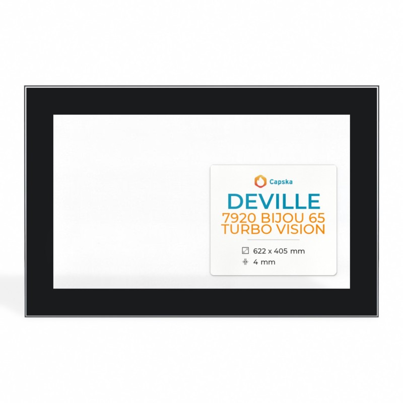 Vitre Deville 7920 BIJOU 65 TURBO VISION - Verre Rectangle pour insert