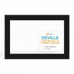 Deville 7921 BIJOU 71 TURBO VISION Glass - Rectangular Screen-printed glass panel for fireplace insert