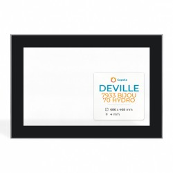 Deville 7933 BIJOU 70 HYDRO Glass - Rectangular Screen-printed glass panel for fireplace insert