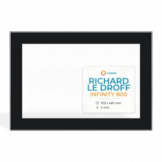 Richard Le Droff INFINITY 800 Glas - Rechteck Siebdruck Kaminglas